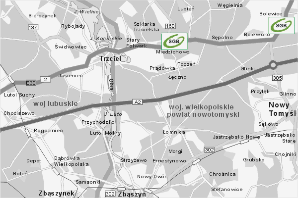 Mapa ( Plan ) Wielkopolski. Warstwa Bankowa Wielkopolska. Wielkopolska.  
  
   Warstwa bankowa prezentuje wybrane lokalizacje wielkopolskich bankw w postaci umieszczonego znaku graficznego BANK. Po najechaniu kursorem myszy na znak graficzny pojawia si nazwa i adres lokalizowanego banku (IE), a po klikniciu w niektre loga otwiera dodatkowe okienko z opisem banku i danymi teleadresowymi. Mapa wykonana jest w skali 1:50 000 - warstwa bankowa.

Wielkopolska - warstwa bankowa ( BANK ) Internetowego Planu Wielkopolski serwisu Cyber Wielkopolska.