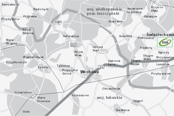 Mapa ( Plan ) Wielkopolski. Warstwa Bankowa Wielkopolska. Wielkopolska.  
  
   Warstwa bankowa prezentuje wybrane lokalizacje wielkopolskich bankw w postaci umieszczonego znaku graficznego BANK. Po najechaniu kursorem myszy na znak graficzny pojawia si nazwa i adres lokalizowanego banku (IE), a po klikniciu w niektre loga otwiera dodatkowe okienko z opisem banku i danymi teleadresowymi. Mapa wykonana jest w skali 1:50 000 - warstwa bankowa.

Wielkopolska - warstwa bankowa ( BANK ) Internetowego Planu Wielkopolski serwisu Cyber Wielkopolska.