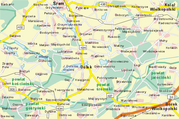 Mapa ( Plan ) Wielkopolski. Warstwa gwna. Wielkopolska.    
   Warstwa gwna prezentuje ukad miejscowoci, tras, drg, terenw zieleni Wielkopolski. Zaznaczono: gwne trasy komunikacyjne, trasy przelotowe Wielkopolski, jeziora, rzeki, trasy kolejowe, tereny zielone, przemysowe. Mapa wykonana jest w skali 1:50 000 - warstwa podstawowa oraz w wikszych skalach.

Wielkopolska - warstwa gwna Internetowej Mapy Wielkopolski serwisu Cyber Wielkopolska.