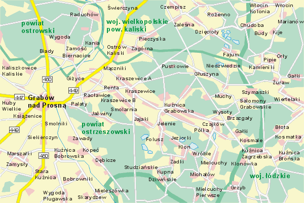 Mapa ( Plan ) Wielkopolski. Warstwa gwna. Wielkopolska.    
   Warstwa gwna prezentuje ukad miejscowoci, tras, drg, terenw zieleni Wielkopolski. Zaznaczono: gwne trasy komunikacyjne, trasy przelotowe Wielkopolski, jeziora, rzeki, trasy kolejowe, tereny zielone, przemysowe. Mapa wykonana jest w skali 1:50 000 - warstwa podstawowa oraz w wikszych skalach.

Wielkopolska - warstwa gwna Internetowej Mapy Wielkopolski serwisu Cyber Wielkopolska.