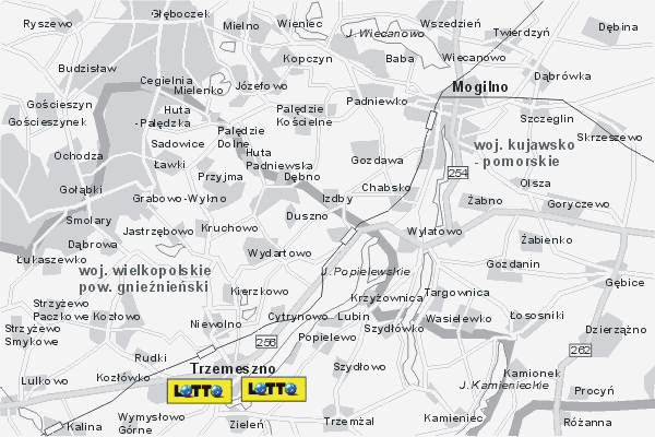 Mapa ( Plan ) Wielkopolski. Lokalizacje LOTTO Wielkopolska. Wielkopolska.  
  
   Warstwa LOTTO prezentuje lokalizacje wielkopolskich lottomatw w postaci umieszczonego znaku graficznego LOTTO. Po najechaniu kursorem myszy na znak graficzny pojawia si nazwa i adres lokalizowanego lottomatu (IE), a po klikniciu w niektre loga otwiera dodatkowe okienko z opisem kolektury, danymi teleadresowymi i godzinami otwarcia. Mapa wykonana jest w skali 1:50 000 - warstwa LOTTO.

Wielkopolska - lokalizacje lottomatw ( LOTTO ) Internetowego Planu Wielkoplski serwisu Cyber Wielkopolska.