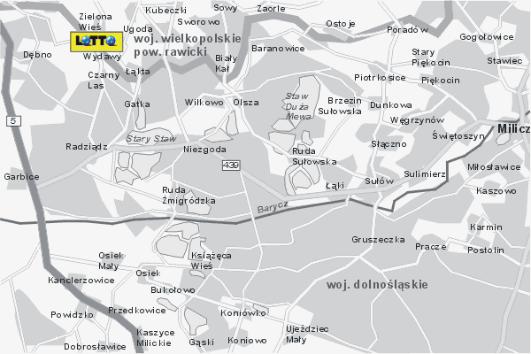 Mapa ( Plan ) Wielkopolski. Lokalizacje LOTTO Wielkopolska. Wielkopolska.  
  
   Warstwa LOTTO prezentuje lokalizacje wielkopolskich lottomatw w postaci umieszczonego znaku graficznego LOTTO. Po najechaniu kursorem myszy na znak graficzny pojawia si nazwa i adres lokalizowanego lottomatu (IE), a po klikniciu w niektre loga otwiera dodatkowe okienko z opisem kolektury, danymi teleadresowymi i godzinami otwarcia. Mapa wykonana jest w skali 1:50 000 - warstwa LOTTO.

Wielkopolska - lokalizacje lottomatw ( LOTTO ) Internetowego Planu Wielkoplski serwisu Cyber Wielkopolska.